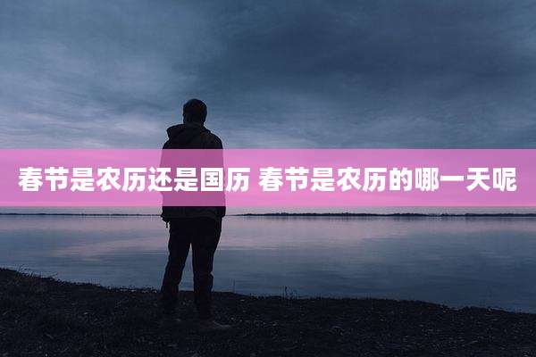 春节是农历还是国历 春节是农历的哪一天呢