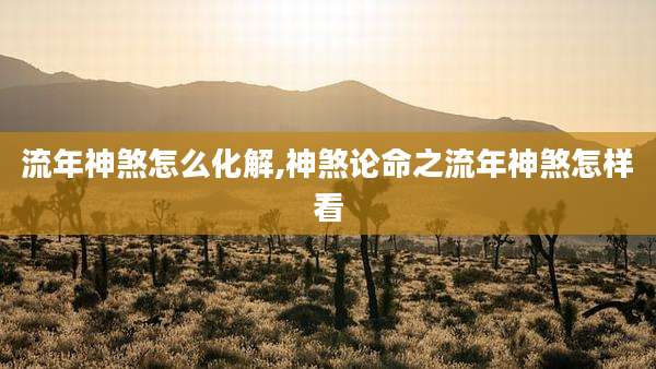 流年神煞怎么化解,神煞论命之流年神煞怎样看