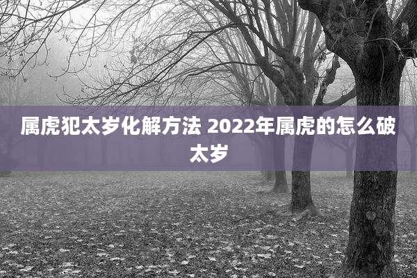 属虎犯太岁化解方法 2022年属虎的怎么破太岁
