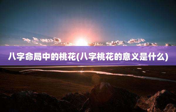 八字命局中的桃花(八字桃花的意义是什么)
