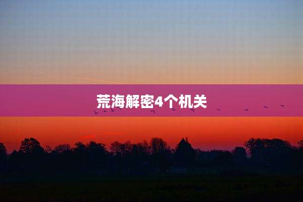 荒海解密4个机关