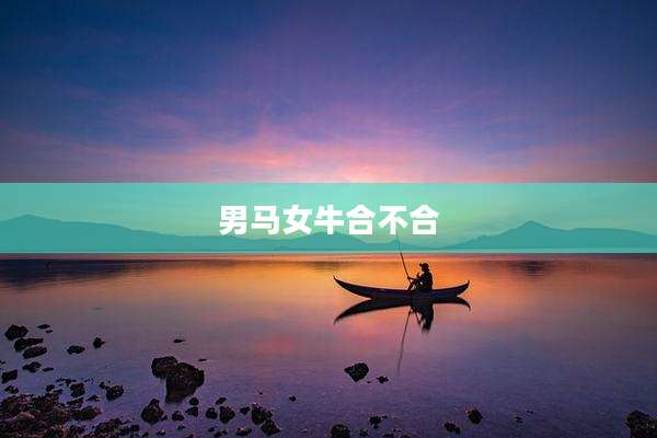 男马女牛合不合