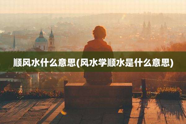 顺风水什么意思(风水学顺水是什么意思)
