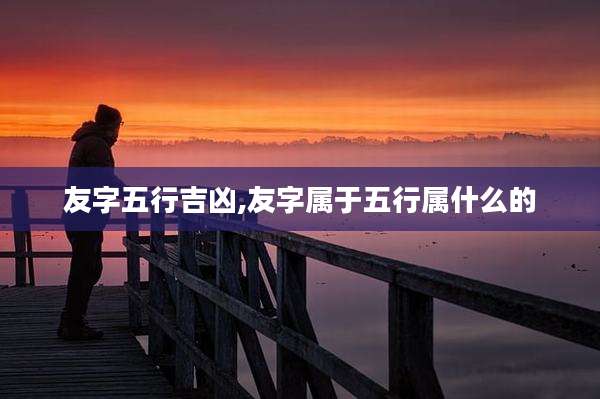 友字五行吉凶,友字属于五行属什么的
