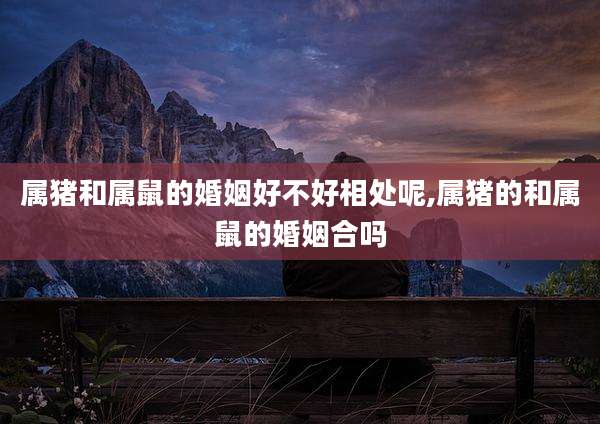 属猪和属鼠的婚姻好不好相处呢,属猪的和属鼠的婚姻合吗
