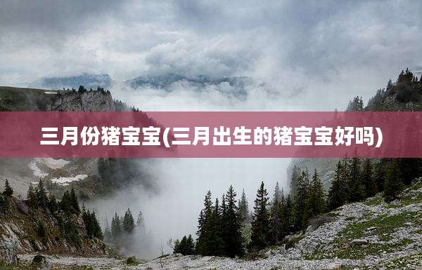 三月份猪宝宝(三月出生的猪宝宝好吗)