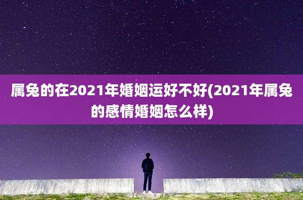 属兔的在2021年婚姻运好不好(2021年属兔的感情婚姻怎么样)