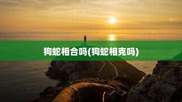 狗蛇相合吗(狗蛇相克吗)