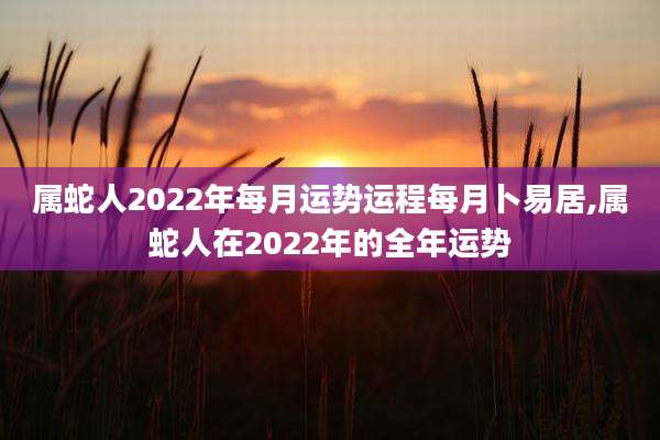 属蛇人2022年每月运势运程每月卜易居,属蛇人在2022年的全年运势