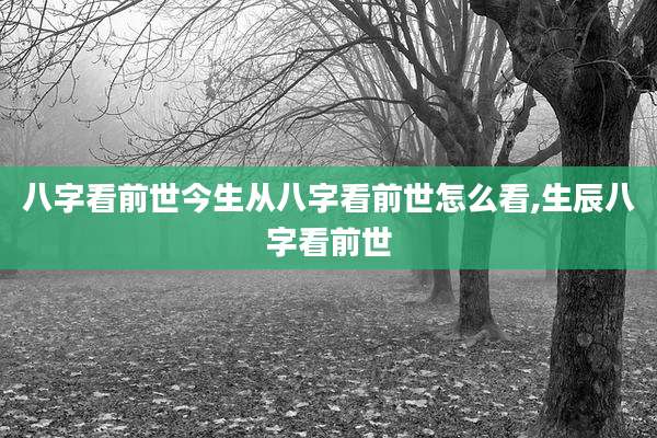 八字看前世今生从八字看前世怎么看,生辰八字看前世