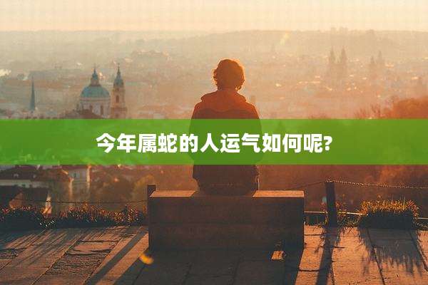 今年属蛇的人运气如何呢?