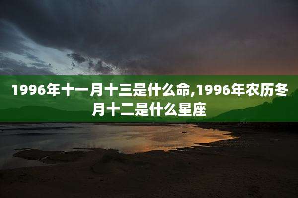 1996年十一月十三是什么命,1996年农历冬月十二是什么星座