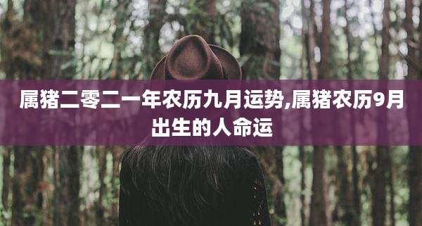 属猪二零二一年农历九月运势,属猪农历9月出生的人命运