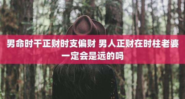 男命时干正财时支偏财 男人正财在时柱老婆一定会是远的吗