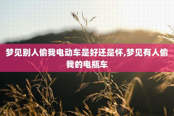 梦见别人偷我电动车是好还是怀,梦见有人偷我的电瓶车