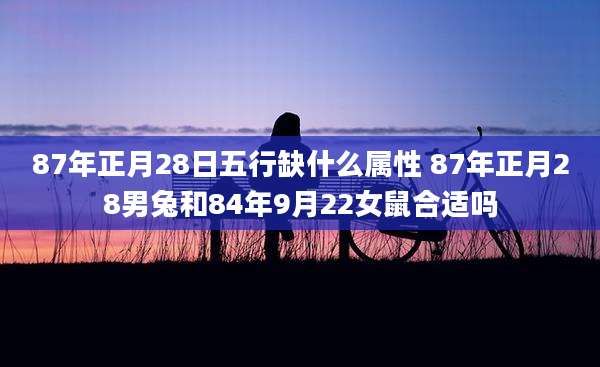 87年正月28日五行缺什么属性 87年正月28男兔和84年9月22女鼠合适吗