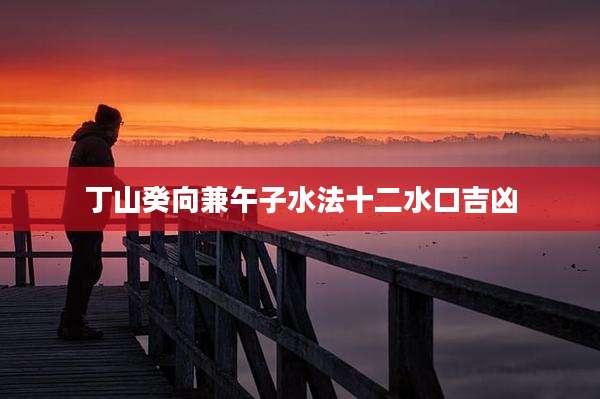 丁山癸向兼午子水法十二水口吉凶