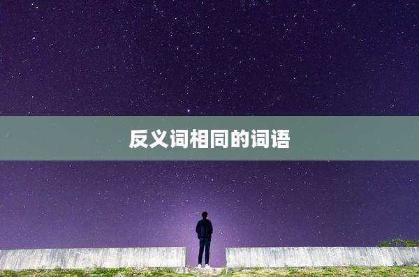 反义词相同的词语