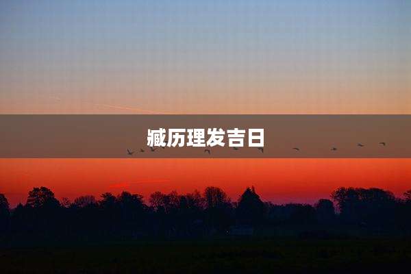 臧历理发吉日