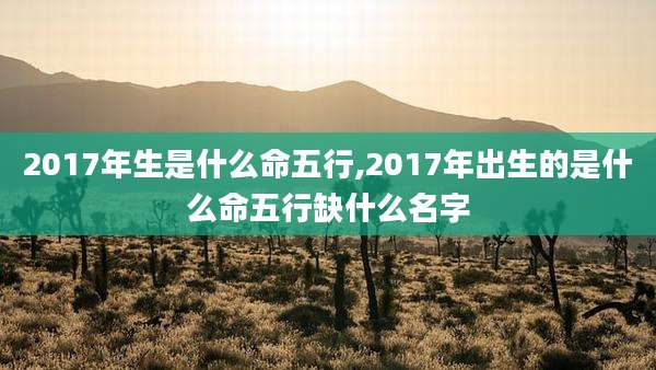 2017年生是什么命五行,2017年出生的是什么命五行缺什么名字