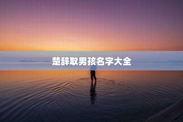 楚辞取男孩名字大全