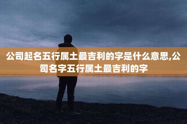 公司起名五行属土最吉利的字是什么意思,公司名字五行属土最吉利的字