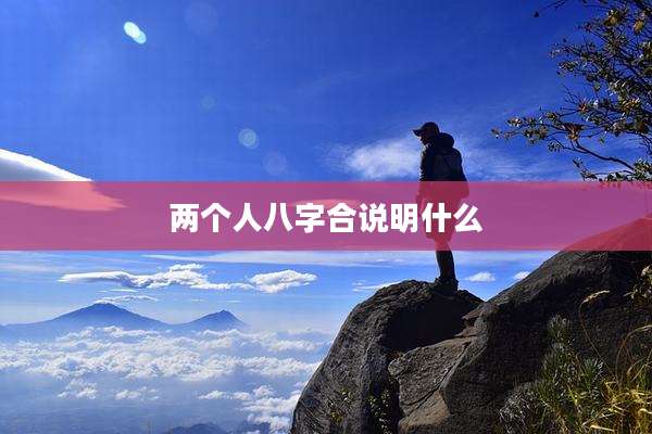 两个人八字合说明什么