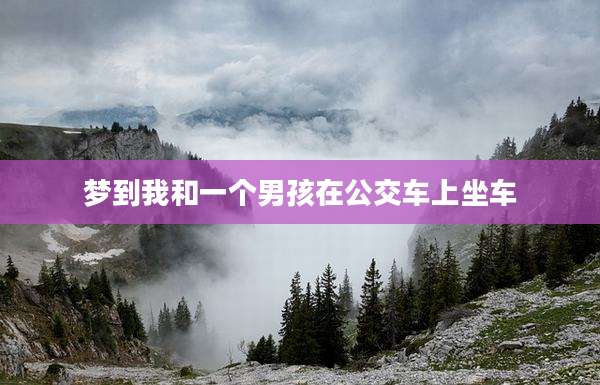 梦到我和一个男孩在公交车上坐车