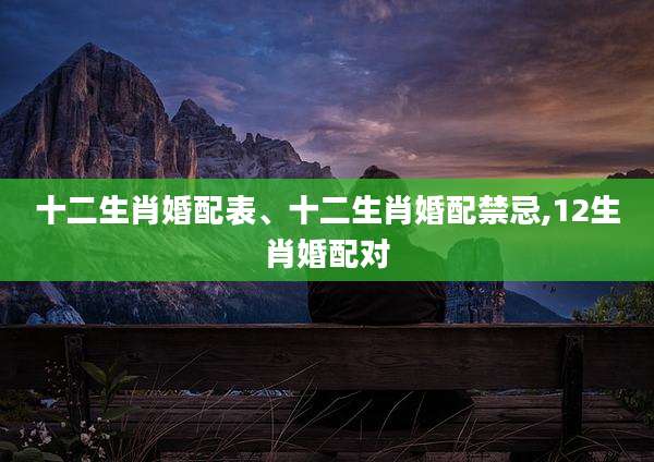 十二生肖婚配表、十二生肖婚配禁忌,12生肖婚配对