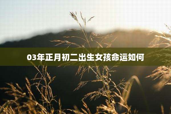 03年正月初二出生女孩命运如何