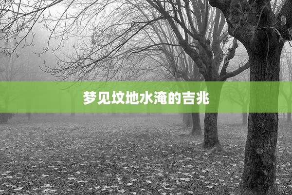 梦见坟地水淹的吉兆