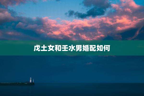 戊土女和壬水男婚配如何