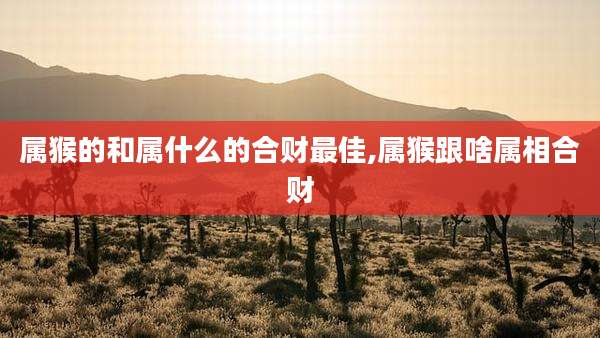 属猴的和属什么的合财最佳,属猴跟啥属相合财