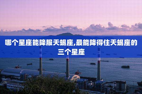 哪个星座能降服天蝎座,最能降得住天蝎座的三个星座