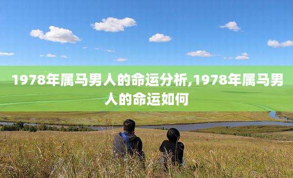 1978年属马男人的命运分析,1978年属马男人的命运如何