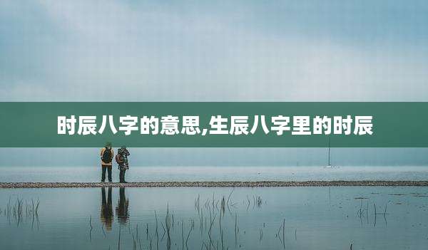 时辰八字的意思,生辰八字里的时辰