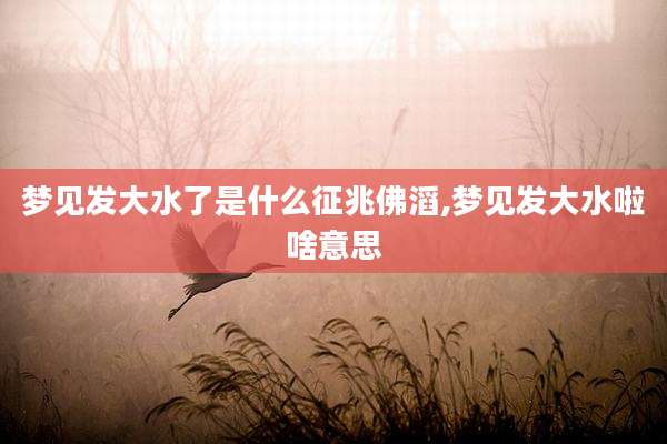 梦见发大水了是什么征兆佛滔,梦见发大水啦啥意思