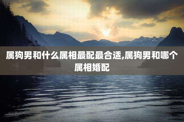 属狗男和什么属相最配最合适,属狗男和哪个属相婚配