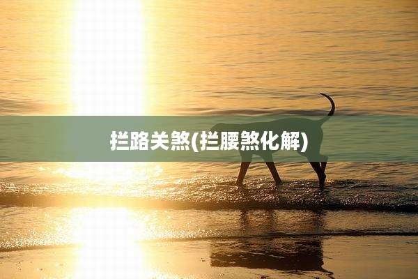 拦路关煞(拦腰煞化解)