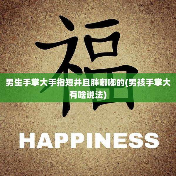 男生手掌大手指短并且胖嘟嘟的(男孩手掌大有啥说法)