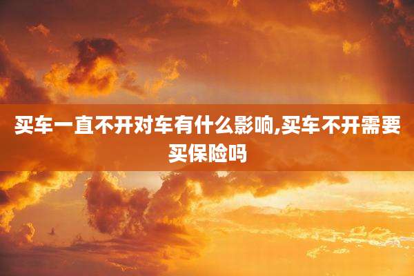 买车一直不开对车有什么影响,买车不开需要买保险吗