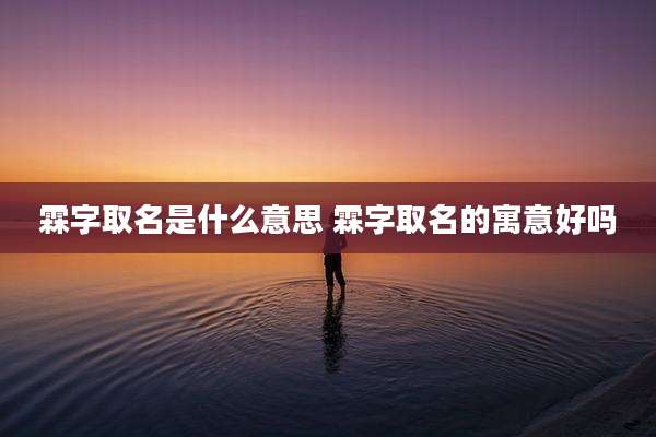 霖字取名是什么意思 霖字取名的寓意好吗