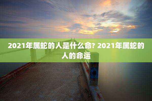2021年属蛇的人是什么命? 2021年属蛇的人的命运