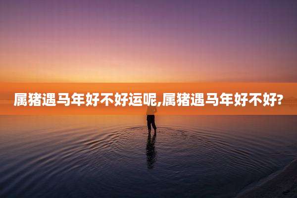 属猪遇马年好不好运呢,属猪遇马年好不好?