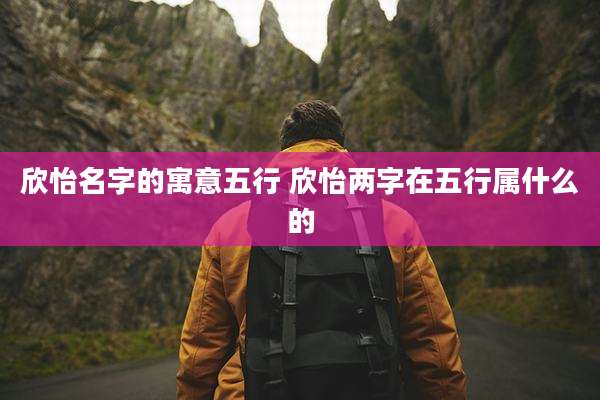 欣怡名字的寓意五行 欣怡两字在五行属什么的