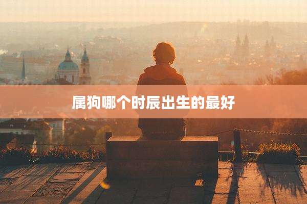 属狗哪个时辰出生的最好