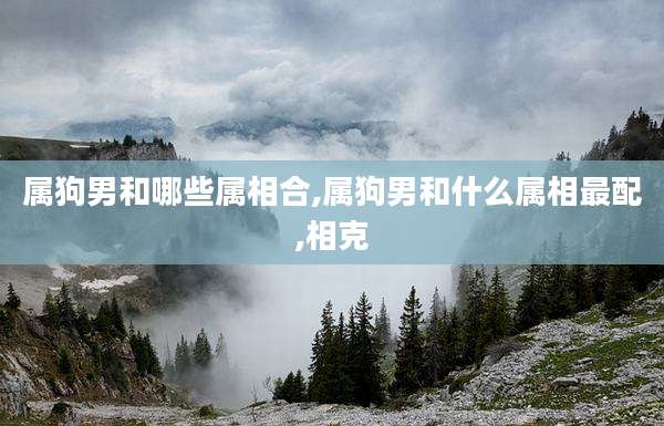 属狗男和哪些属相合,属狗男和什么属相最配,相克