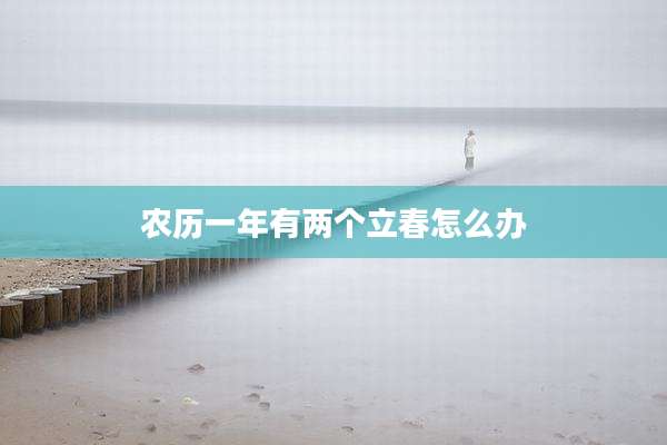 农历一年有两个立春怎么办