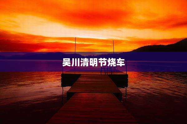 吴川清明节烧车