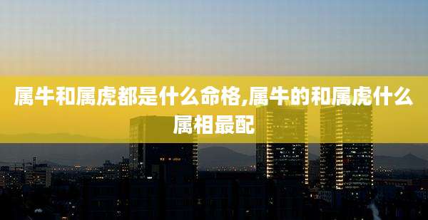 属牛和属虎都是什么命格,属牛的和属虎什么属相最配